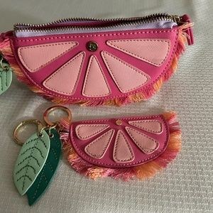 Spartina 449 Pink Lemonade sun glass case and key chain New without tags